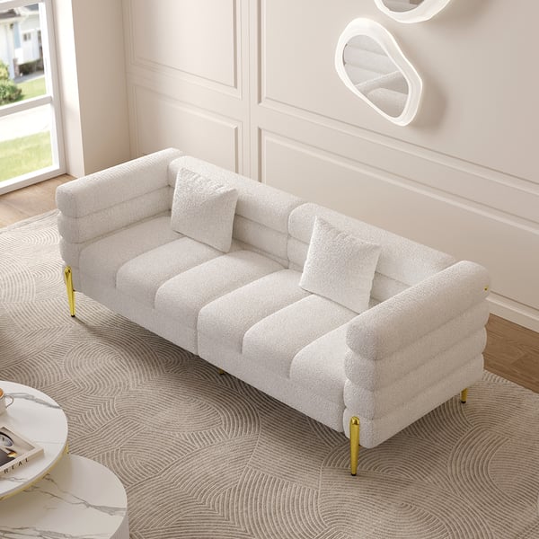 럭셔리 거실 소파 세트 직물 벨벳 소파 현대 섹션 커버 소파 Recliner 3
