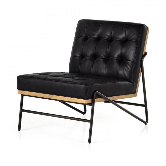 엑센트 PU 가죽 라운지 의자 Recliner Chaise 현대 가구 0
