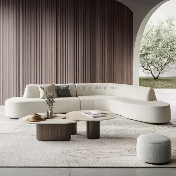 턱대고 뒤 Modern Walnut Wood Floor Corner Sofa With Special Shape Corner Leg Design And Imperial Concubine Technology (특별한 모양의 턱대고 다리 디자인과 제국 부부의 기술) 5