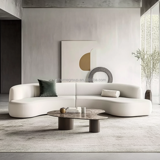 턱대고 뒤 Modern Walnut Wood Floor Corner Sofa With Special Shape Corner Leg Design And Imperial Concubine Technology (특별한 모양의 턱대고 다리 디자인과 제국 부부의 기술) 6