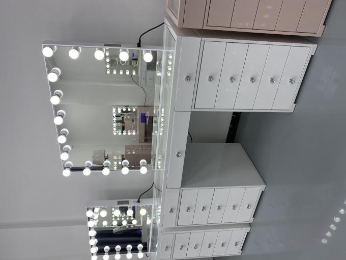 Y 패킹 모던 드레싱 테이블 조명 거울 침실 화장대 드레서 메이크업 데스크탑 LED 거울 세트 서랍 드레서 3