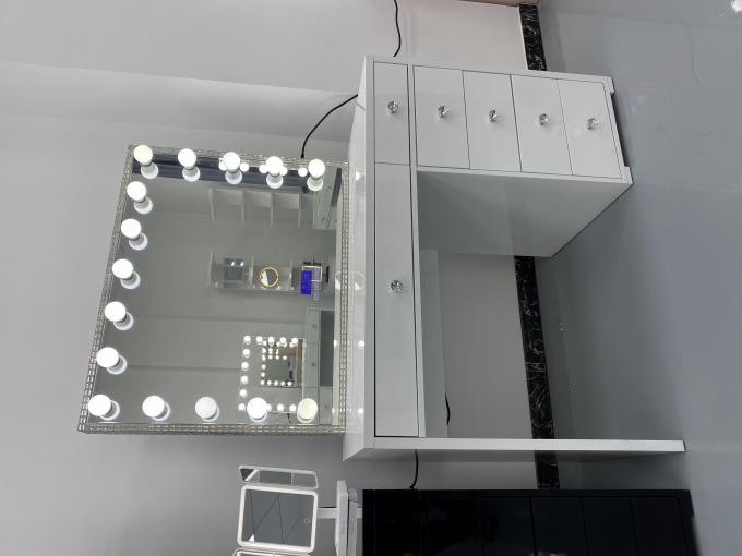 Y 패킹 모던 드레싱 테이블 조명 거울 침실 화장대 드레서 메이크업 데스크탑 LED 거울 세트 서랍 드레서 9
