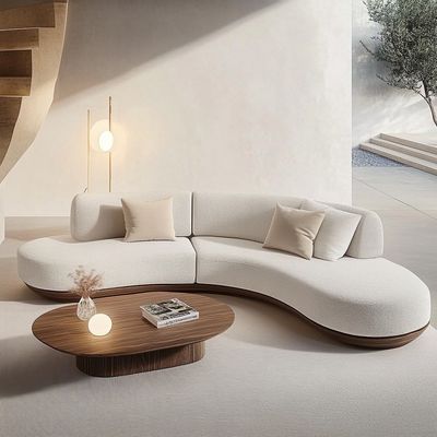 턱대고 뒤 Modern Walnut Wood Floor Corner Sofa With Special Shape Corner Leg Design And Imperial Concubine Technology (특별한 모양의 턱대고 다리 디자인과 제국 부부의 기술)